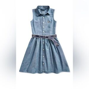 Polo by Ralph Lauren Blue One Shoulder A-Line Sundress